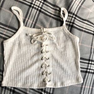 White crop top
